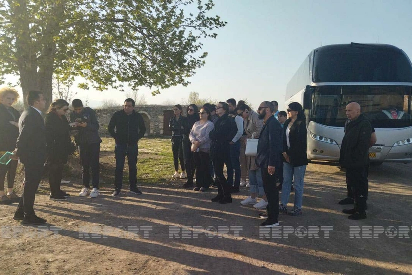 Грузинская делегация посетила освобожденный город Агдам