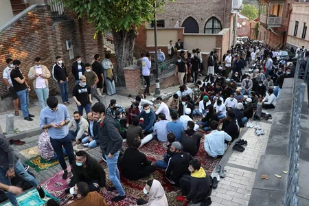 Gürcüstanda Ramazan bayramı namazları qılınıb