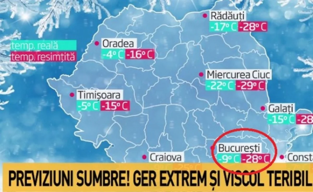 Rumıniyada sərt hava səbəbindən məktəblər bağlanacaq