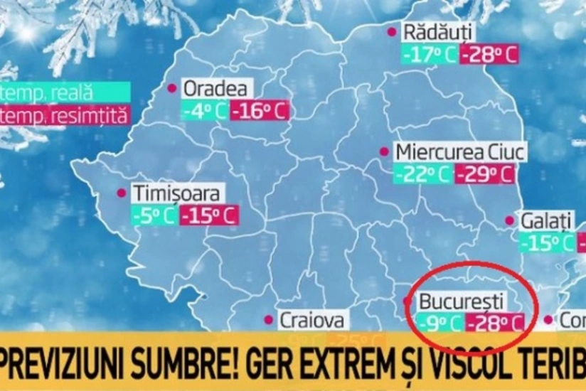 Rumıniyada sərt hava səbəbindən məktəblər bağlanacaq