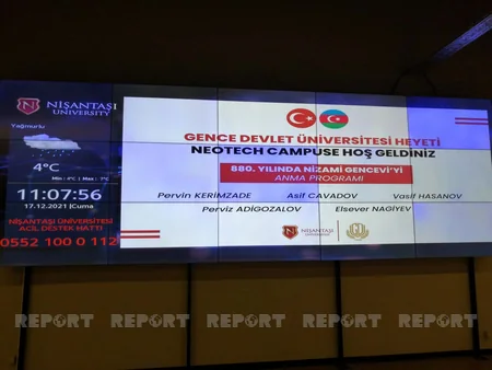 Nişantaşı Universitetində Nizami Gəncəvi adına konfrans salonu təsis olunub