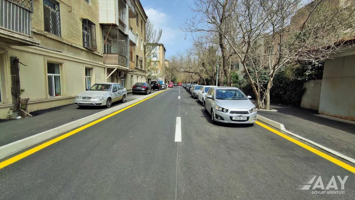 AAYDA Mustafa bəy Topçubaşov küçəsini əsaslı şəkildə təmir edib