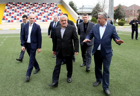AFFA prezidenti Ağsu şəhər stadionuna baxış keçirib