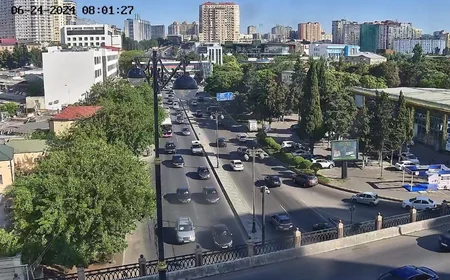 Bakının bir sıra yollarında tıxac yaranıb