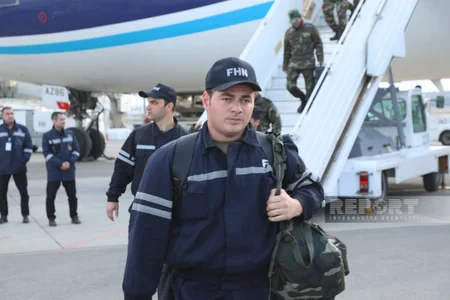 Türkiyədəki Azərbaycan xilasedicilərinin son qrupu Vətənə qayıdıb