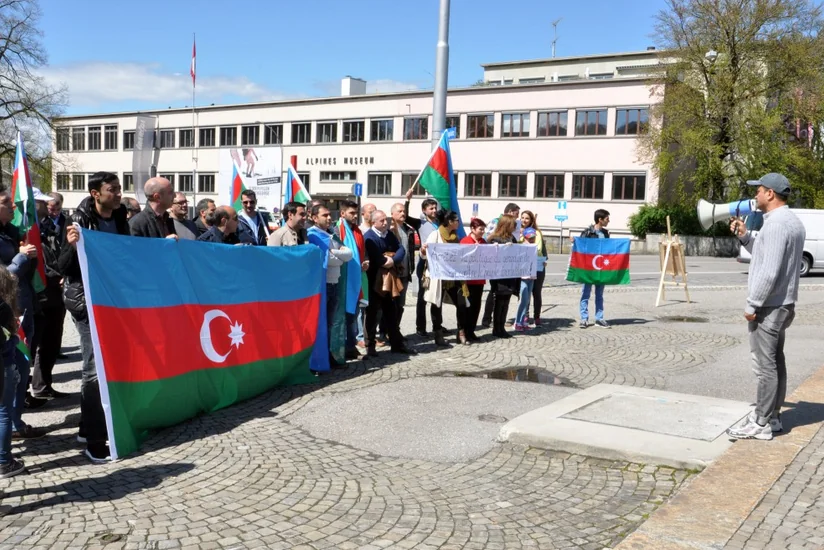 İsveçrədə Ermənistan əleyhinə aksiya keçirilib