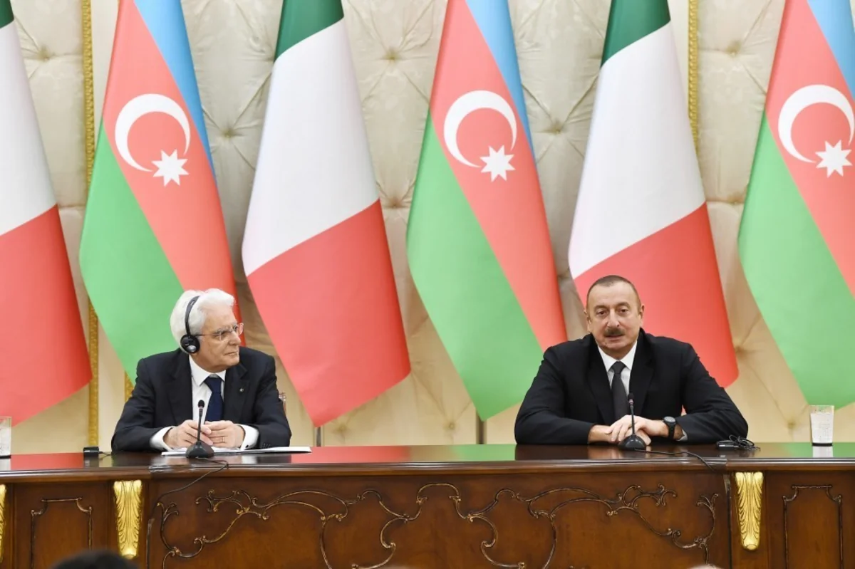 Presidents of Azerbaijan and Italy made press statements