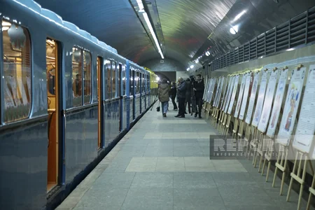 Bakı metrosunda retro vaqonların növbəti nümayişinə başlanılıb