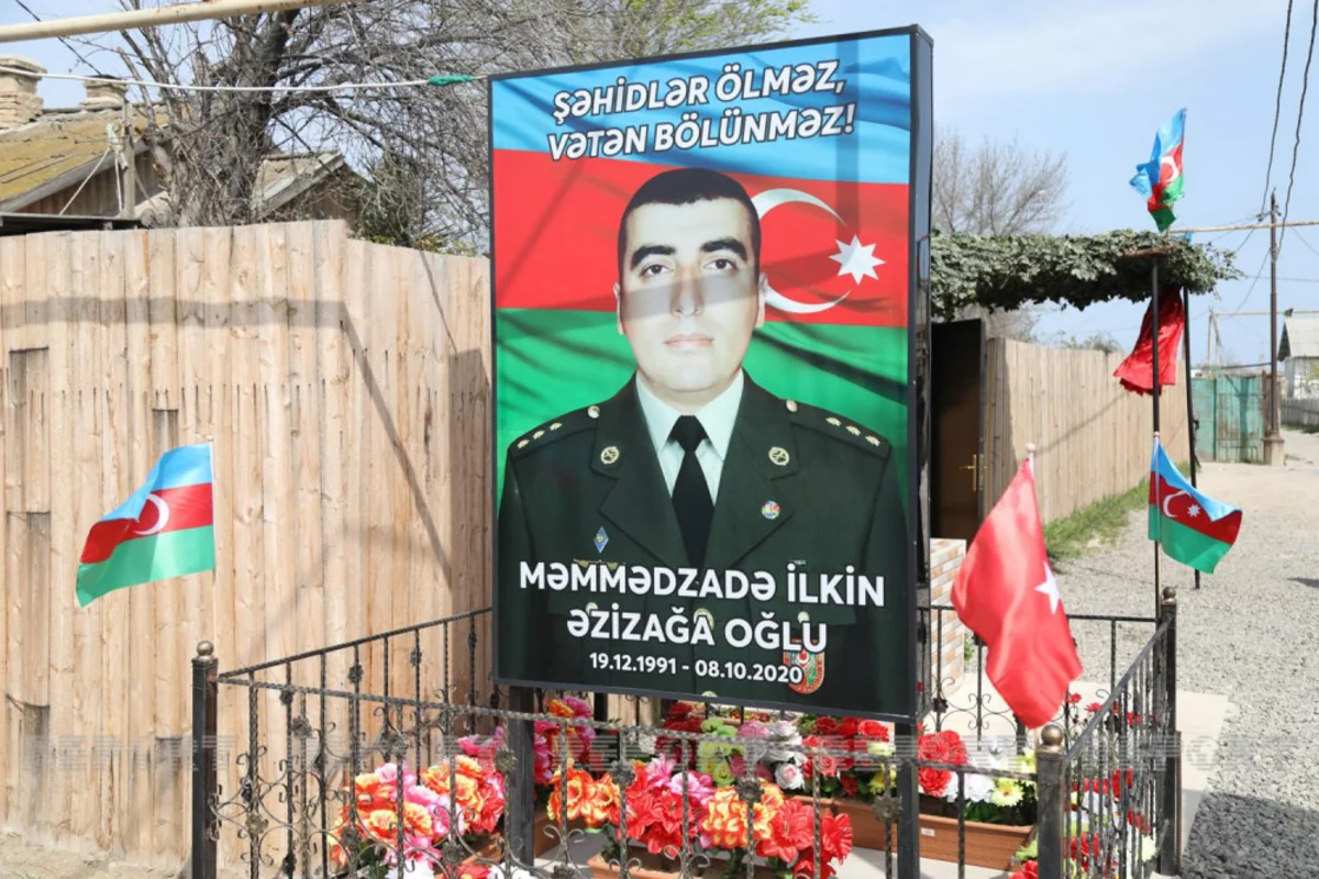 Vətən müharibəsi şəhidi baş leytenant İlkin Məmmədzadənin xatirəsi anılıb