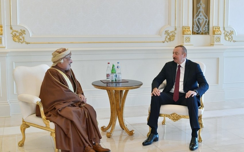 Prezident İlham Əliyev Omanın Dövlət Şurası sədrini qəbul edib - YENİLƏNİB