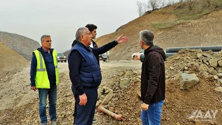 Saleh Məmmədov Füzuli-Şuşa avtomobil yolunun tikintisi ilə tanış olub