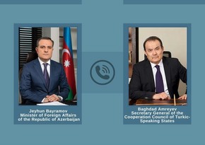 Ceyhun Bayramovla Türk Şurasının baş katibi arasında telefon danışığı olub