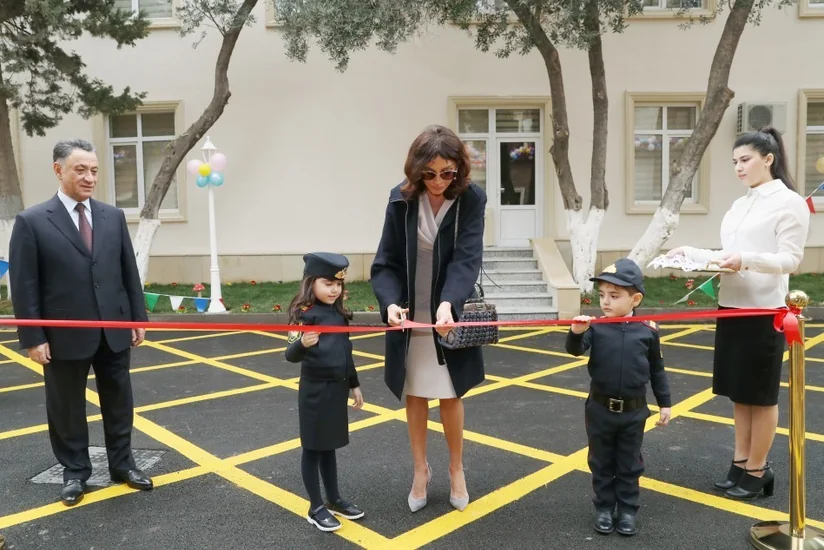 First Vice-President Mehriban Aliyeva attended opening of newly-built kindergarten No 6 in Khatai
