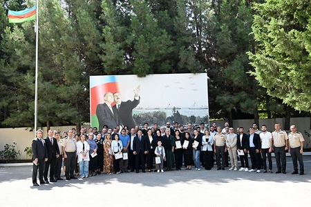 Medals of media representatives who became Martyrs presented to their families