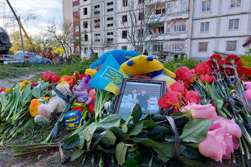 Photos from Ukraine's Uman, devastated by Russian missiles