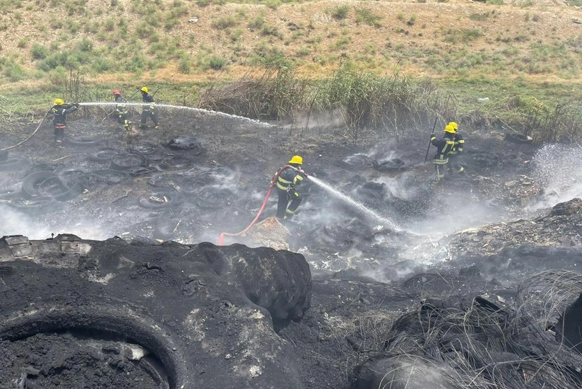 Xocəsəndə açıq ərazidə baş verən yanğın söndürülüb - YENİLƏNİB
