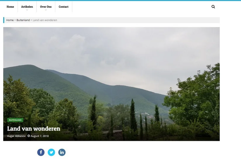 Niderland mətbuatında Azərbaycanla bağlı “Möcüzələr ölkəsi” yazısı dərc olunub