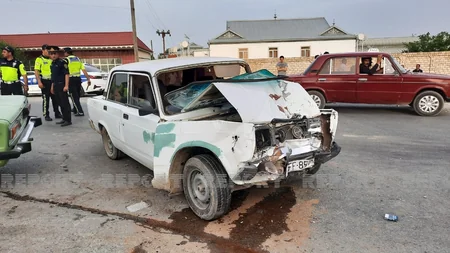 Kürdəmirdə yol qəzası baş verib, xəsarət alanlar var