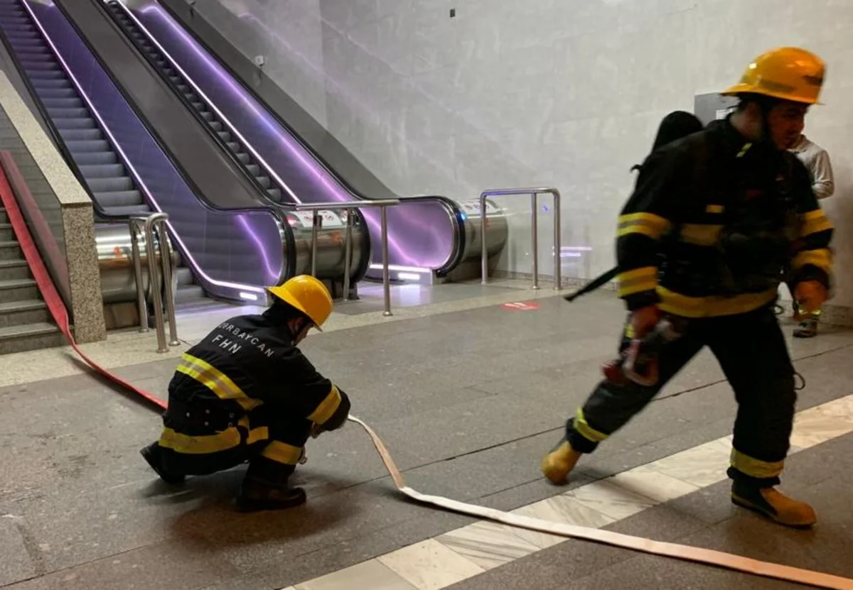 FHN Bakı metrosunda yanğın-taktiki təlim keçirib