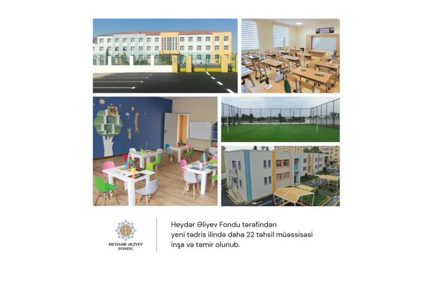 Heydər Əliyev Fondu tərəfindən təmir olunan məktəb və bağçalar istifadəyə verilir