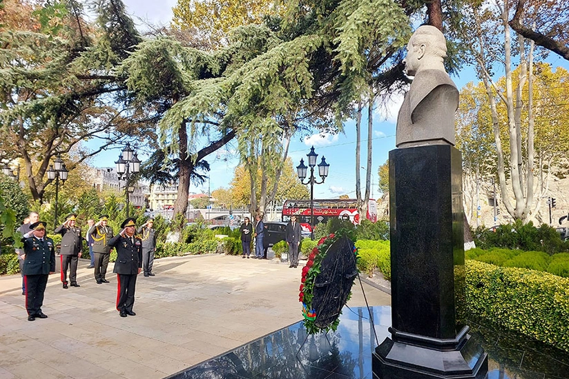 Azerbaijan's Defense Minister Zakir Hasanov visiting Georgia