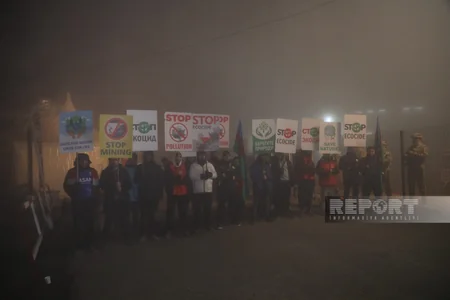 Акция на дороге Ханкенди-Лачын продолжается и в вечернее время