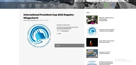 Prezident Kuboku-2023 ilk dəfə Avropa Kanoe Assosiasiyasının təqviminə daxil edilib
