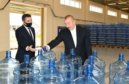 Prezident Hacıqabul Sənaye Məhəlləsinin açılışında iştirak edib - YENİLƏNİB