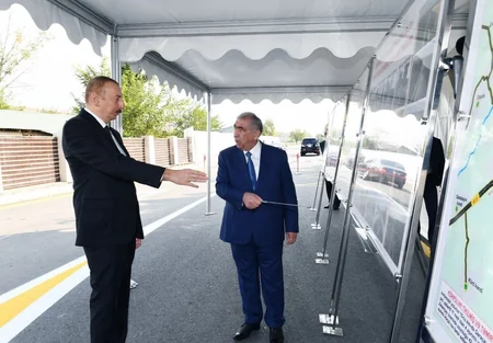 Prezident İlham Əliyev Qəbələdə avtomobil yolunun açılışında iştirak edib - YENİLƏNİB