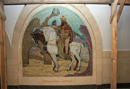 Metronun “Nizami” stansiyasında bərpa edilmiş ilk 4 panno təqdim olunub