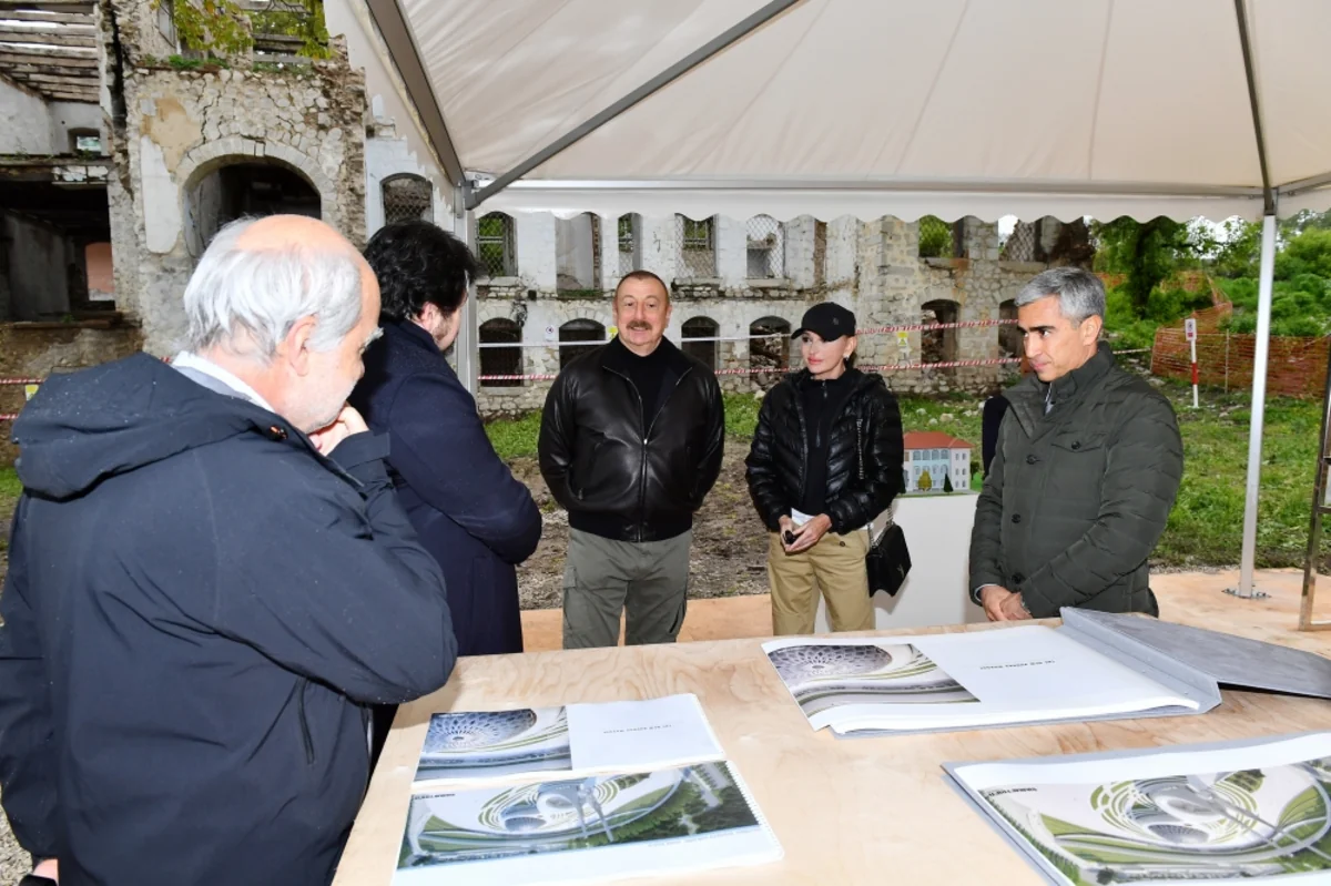 President and First Lady view restoration work to be carried out by Heydar Aliyev Foundation in Shusha