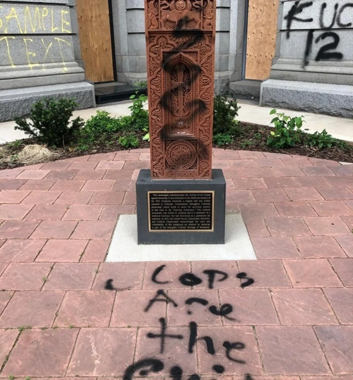 So-called Armenian genocide memorial in US vandalized