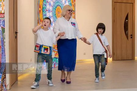 Students of boarding school present their works at Nine Senses Center