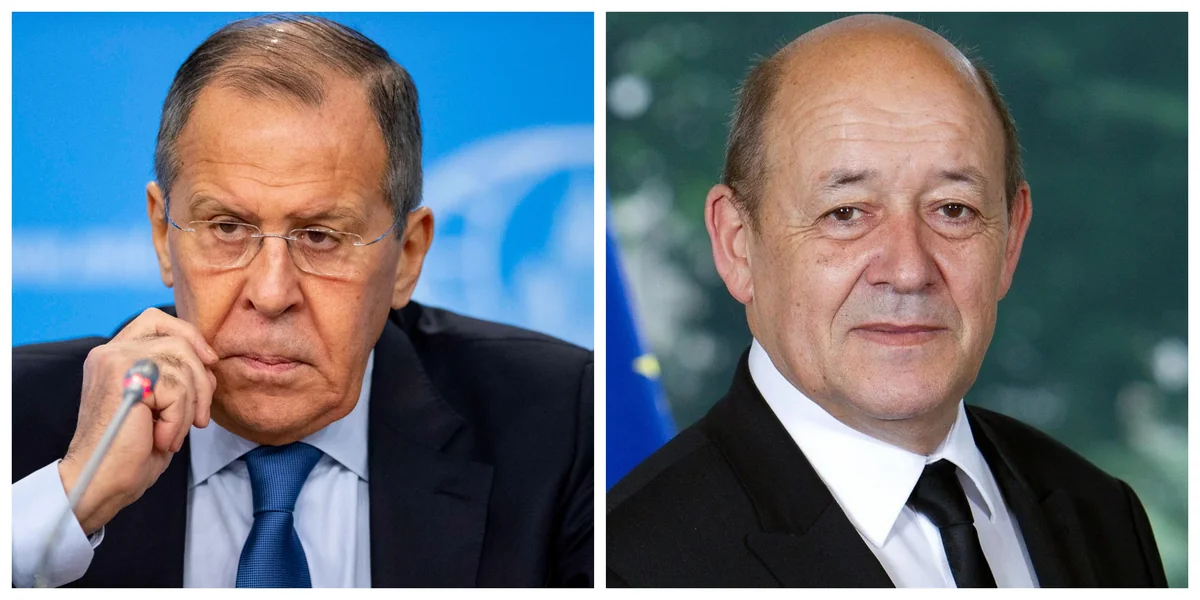 Лавров обсудил с главой МИД Франции ситуацию в Карабахе