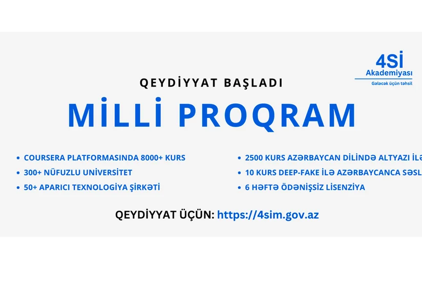 “4Sİ Akademiyası” çərçivəsində “Milli Proqram”a start verilib