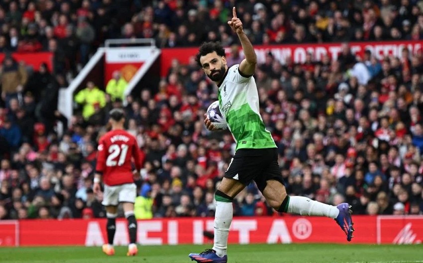 Məhəmməd Salah “Mançester Yunayted”ə səfərdə ən çox qol vuran futbolçu kimi tarixə düşüb