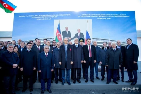 Azərbaycanla Rusiya sərhədində yerləşən Samur çayı üzərində yeni körpü açılıb - FOTOLAR