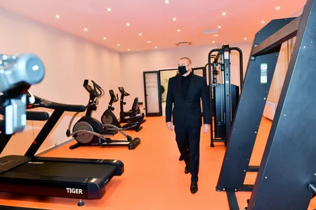 Prezident Quba Olimpiya İdman Kompleksində yenidənqurmadan sonra yaradılan şəraitlə tanış olub