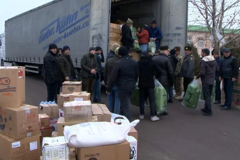 Нахчыванские предприниматели отправили в Турцию палатки 