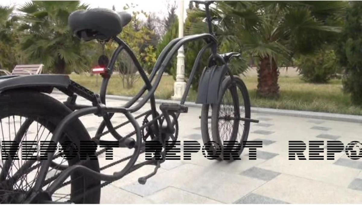 Salyanda tələbə qeyri-adi velosiped yaradıb