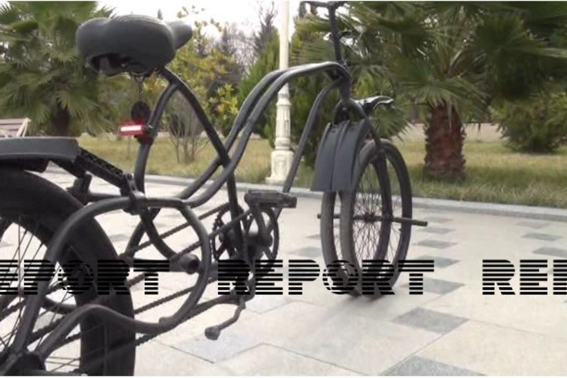 Salyanda tələbə qeyri-adi velosiped yaradıb