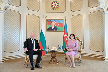 Sahibə Qafarova bolqarıstanlı həmkarı ilə görüşüb