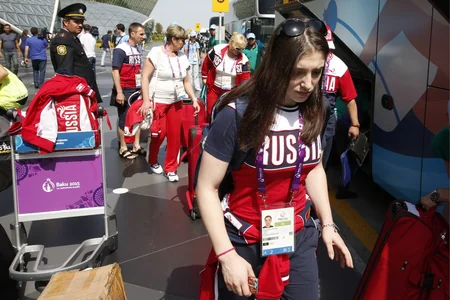 ​Russian national gymnastics team arrive in Baku