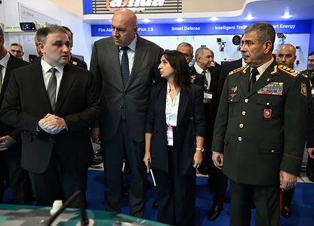 Azerbaijan's military top brass attends opening ceremony of ADEX 2024