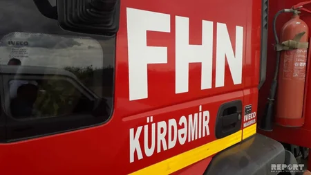 Kürdəmirdə taxıl zəmisində baş verən yanğın söndürülüb - FOTO - VİDEO - YENİLƏNİB-2