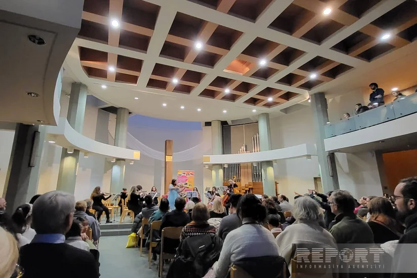 Azərbaycanlı skripkaçı Parisdə “Yeni ulduzlar” müsabiqəsinin konsertində çıxış edib