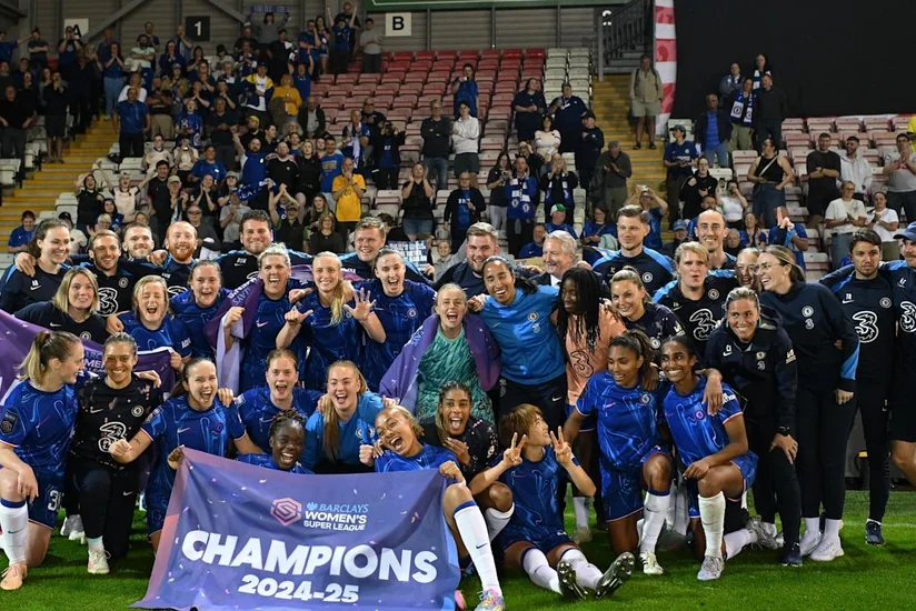 Çelsinin qadın futbolçulardan ibarət komandası ardıcıl 6-cı dəfə İngiltərə çempionu olub