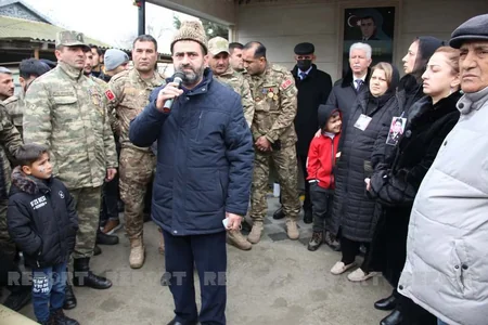 Cəlilabadda şəhidin xatirəsinə tikilən bulağın açılışı olub