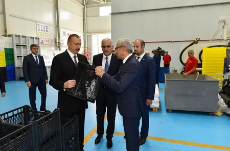 Prezident İlham Əliyev Balaxanı Sənaye Parkının açılışında iştirak edib