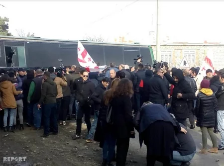 Gürcüstanda müxalifət və polis arasında qarşıdurma baş verib